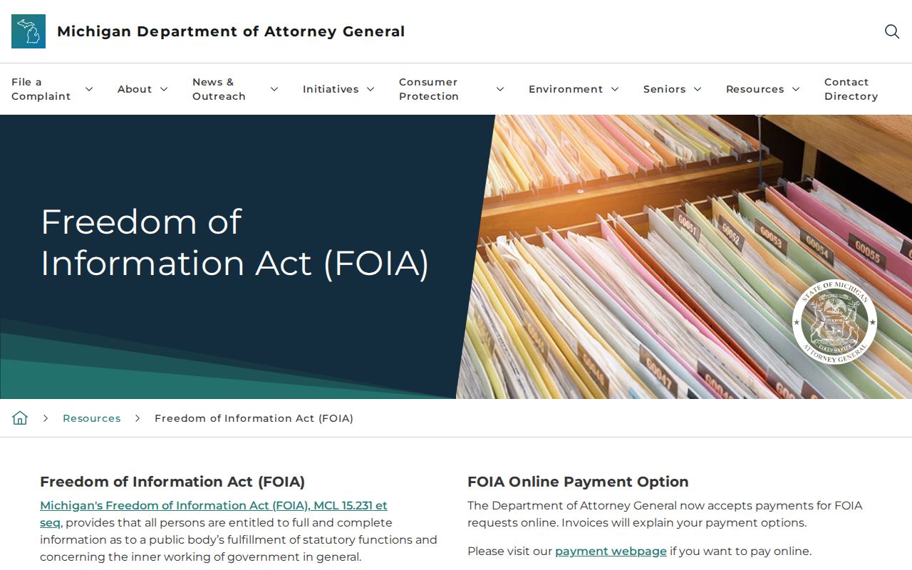 Michigan FOIA guidance for Manistee County arrest records