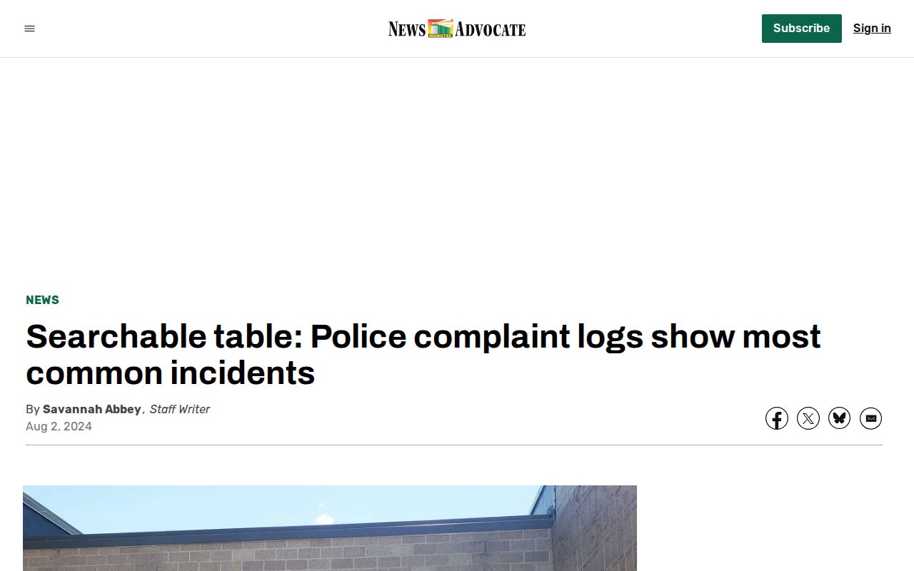 Manistee County complaint log methodology and arrest reporting context